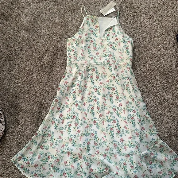 Banana Republic Green Ruffled One Shoulder Sundress - Picture 2 of 6